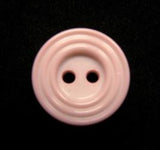 B15955 16mm Pale Azalea Pink Gloss Ringed Rim 2 Hole Button - Ribbonmoon