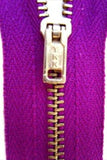 Z3755 YKK 18cm Purple Pin Lock No.3 Closed End Zip with Metal Teeth - Ribbonmoon