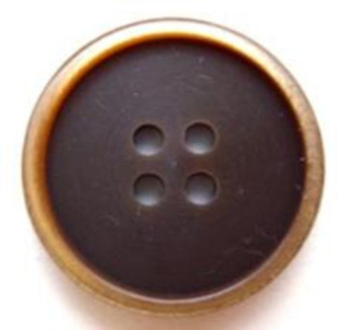 B6561 23mm Cuban Brown and Honey Matt Centre 4 Hole Button - Ribbonmoon