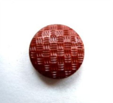 B8687 15mm Hot Chocolate Brown Textured Shank Button