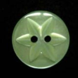 B17954 16mm Mint Green 2 Hole Polyester Star Button