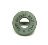 B16441 15mm Pale Petrol Bar Button, Raised Lettering on the Rim - Ribbonmoon