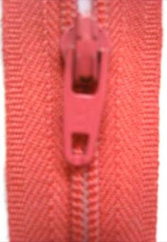 Z1907 YKK 51cm Coral Pink Nylon No.3 Closed End Zip - Ribbonmoon