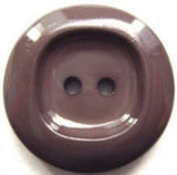 B7248 25mm Deep Rosy Brown High Gloss 2 Hole Button - Ribbonmoon