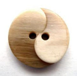 B11803 20mm Frosted Beige Glossy 2 Hole Button - Ribbonmoon