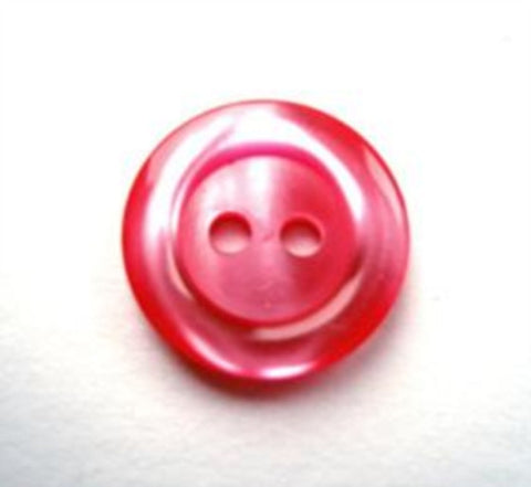 B17744 18mm Tonal Shocking and Hot Pinks Pealised 2 Hole Button - Ribbonmoon