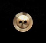 B16804 14mm Dusky Ecru Tint Pearlised Polyester 2 Hole Button - Ribbonmoon