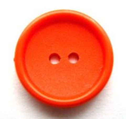 B11403 21mm Orange Matt Centre 2 Hole Button - Ribbonmoon