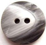 B11718 25mm Frosted Grey Chunky Glossy 2 Hole Button