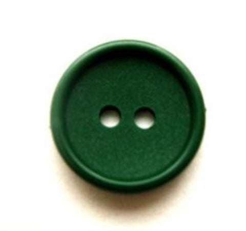 B9115 16mm Bottle Green Matt Centre 2 Hole Button - Ribbonmoon