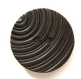 B6835 18mm Black Soft Sheen 2 Hole Button with Curved Grooves - Ribbonmoon