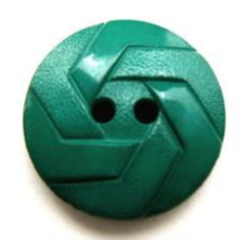 B13354 20mm Jade Green Gloss and Matt Textured 2 Hole Button - Ribbonmoon