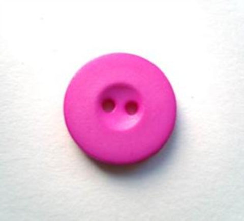 B17350 15mm Bright Shocking PInk Matt 2 Hole Button - Ribbonmoon