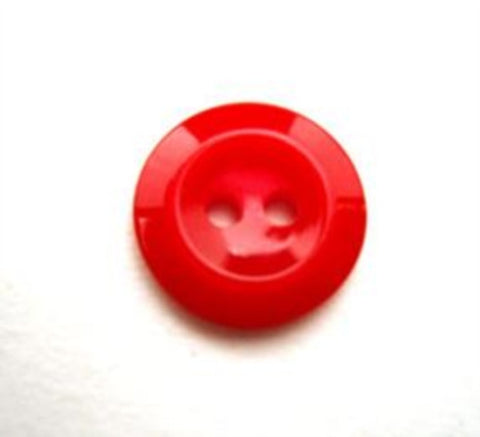 B12547 13mm Geranium Red High Gloss 2 Hole Button - Ribbonmoon