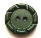 B7357 18mm English Forest Green Textured Rim 2 Hole Button - Ribbonmoon