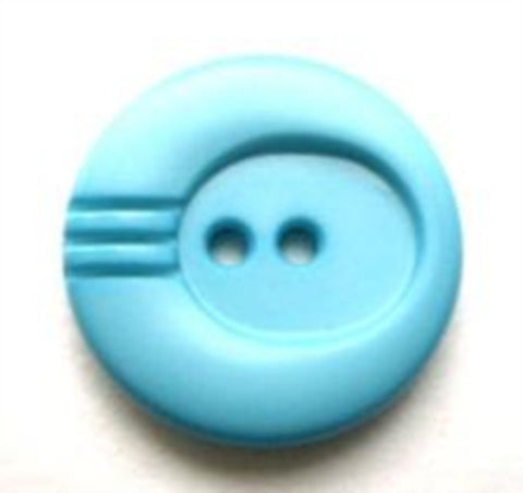 B9467 18mm Turquoise Soft Sheen 2 Hole Button - Ribbonmoon