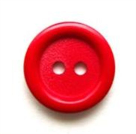 B5915 14mm Red Matt Centre 2 Hole Button - Ribbonmoon