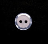 B12081 11mm Iced Blue Matt Centre 2 Hole Button - Ribbonmoon