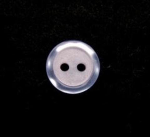 B12081 11mm Iced Blue Matt Centre 2 Hole Button - Ribbonmoon