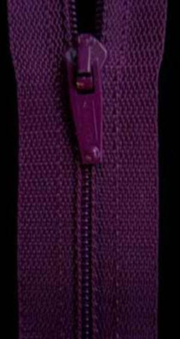 Z0270 51cm Plum AERO Lightweight Closed End Zip