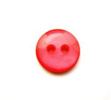 B14012 11mm Tonal Deep Geranium Pearlised Gloss 2 Hole Button - Ribbonmoon