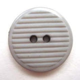 B5006 20mm Pale Grey Grooved Matt Centre 2 Hole Button - Ribbonmoon