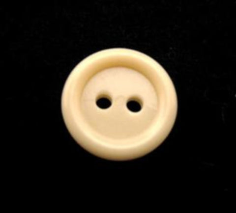 B11965 15mm Cream Gloss 2 Hole Button - Ribbonmoon