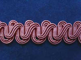 FT999 16mm Mauve Pink Scroll Gimp Braid - Ribbonmoon