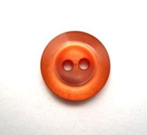 B15233 14mm Tonal Pale Rust Brown Pearlised Polyester 2 Hole Button