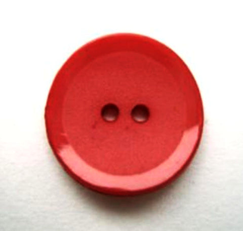 B13625 18mm Deep Coral Matt Centre 2 Hole Button - Ribbonmoon