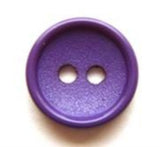 B5906 14mm Deep Purple Matt Centre 2 Hole Button - Ribbonmoon