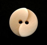 B12083 17mm Frosted Antique Cream Gloss 2 Hole Button - Ribbonmoon