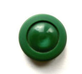 B4765 17mm Bottle Green Matt Rim, Domed Pearlised Centre Shank Button - Ribbonmoon