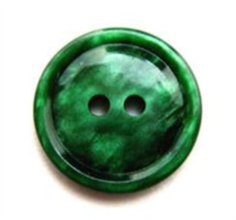 B13307 19mm Tonal Bottle Greens High Gloss 2 Hole Button - Ribbonmoon