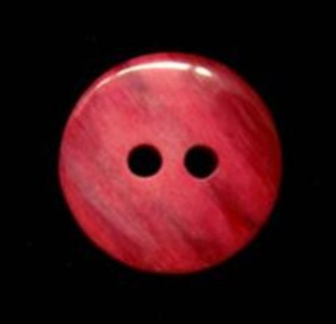 B17942 15mm Frosted Scarlet Berry 2 Hole Button with Shimmery Elements - Ribbonmoon