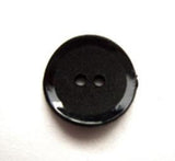 B11636 15mm Black Matt Centre 2 Hole Button - Ribbonmoon