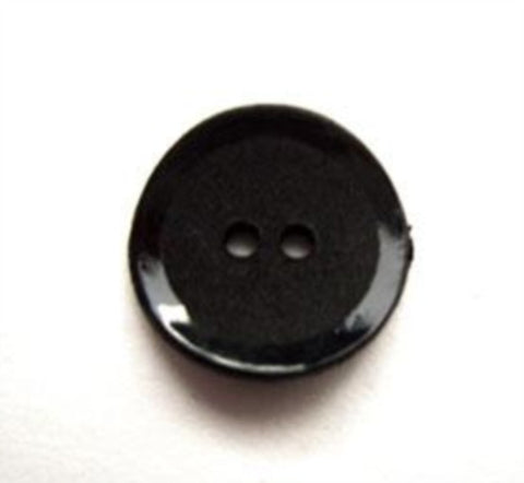 B11636 15mm Black Matt Centre 2 Hole Button - Ribbonmoon