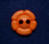 B3198 11mm Pale Orange Flower Shaped 2 Hole Button - Ribbonmoon