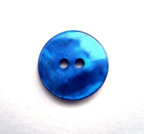 B9044 15mm Royal Blue Akoya Real Shell 2 Hole Button - Ribbonmoon