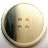 B16295 25mm Frosted Grey and Naturals Bone Sheen 4 Hole Button - Ribbonmoon