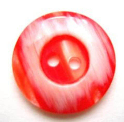 B9141 20mm Frosted Salsa Gloss Semi Pearlised 2 Hole Button - Ribbonmoon