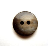 B11352 15mm Frosted Dark Brown Glossy 2 Hole Button - Ribbonmoon