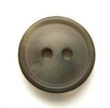 B6136 15mm Tonal Drab Grey Green Bone Sheen 2 Hole Button - Ribbonmoon