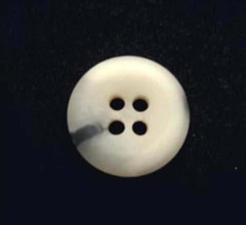 B15902 15mm Tonal Natural Whites Bone Sheen 4 Hole Button, Black Vein - Ribbonmoon