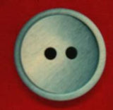 B17990 17mm Frosted Malibu Blue Matt Bone Sheen 2 Hole Button - Ribbonmoon