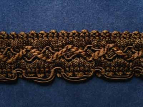 FT480 24mm Tonal Brown Cord Decorated Braid Trimming