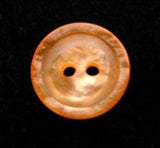B0837 14mm Orange Peach and Iridescent 2 Hole Button - Ribbonmoon