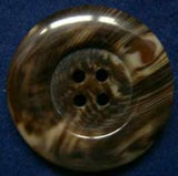 B3116 28mm Browns and Beige Gloss 4 Hole Button - Ribbonmoon