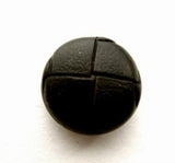 B8559 18mm Black Leather Effect Football Shank Button - Ribbonmoon