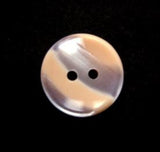 B16027 15mm Peach and Pearl Variegated Polyester 2 Hole Button - Ribbonmoon